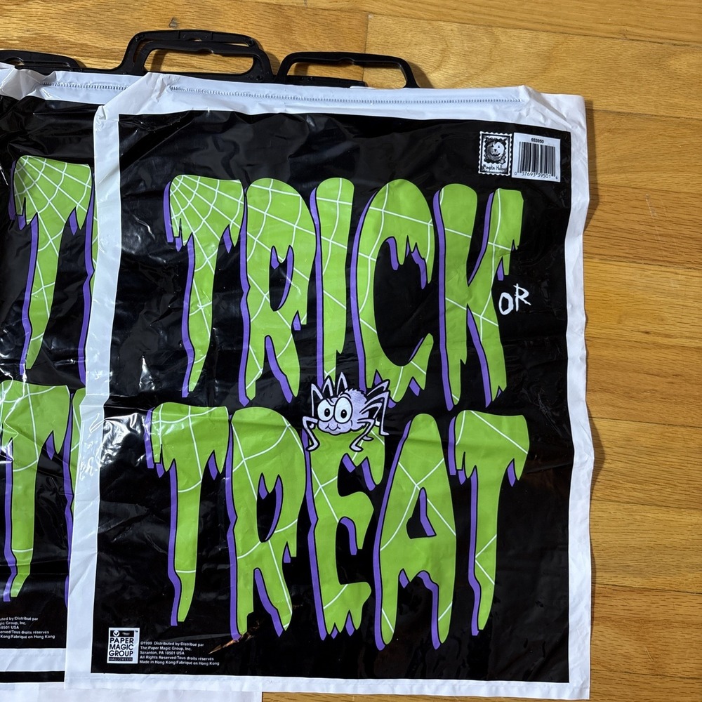 6 Vintage Halloween 1999 Trick or Treat‎ Plastic Bag Paper Magic Group - Picture 4 of 6